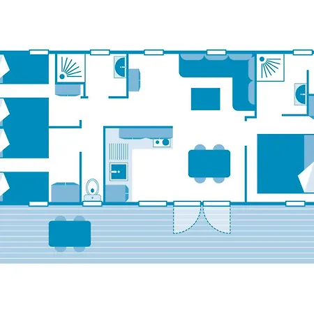 营地 Nautilus 6p 3bdrms Airconpremium 滨海圣奥班